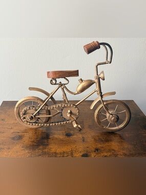 Miniature Bicycle with Movable Chain, Foot Pedals, Wheels & Hand Bars